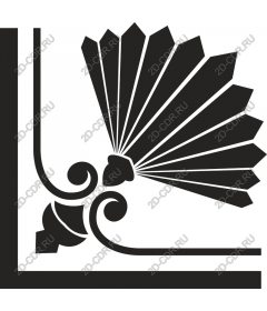  Elegant decorative corner with a stylish motif of a fan