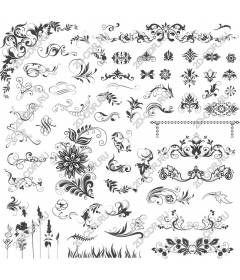  Elegant floral decorative set