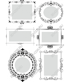  Collection of vintage ornamental frames