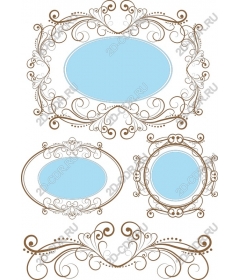  Elegant set of decorative frames