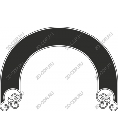  Elegant arch with curls