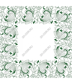  Elegant decorative frame green