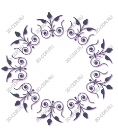 Floral frame-curl