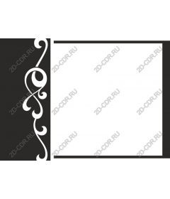 Decorative frame ornament in the form of tendril