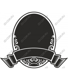Elegant vintage oval frame