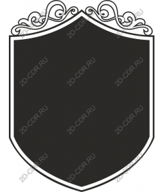 Vintage shield with an ornate emblem