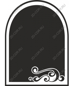 Elegant arched frame with waves