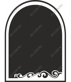  Elegant arched frame with decorative swirls