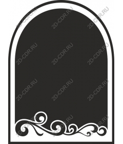  Elegant arched frame with swirls