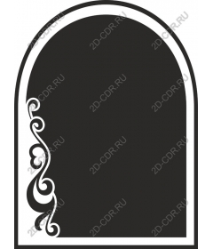  Elegant arched frame with swirls