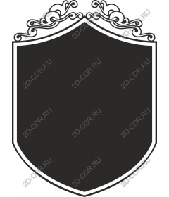  Elegant black shield Clipart