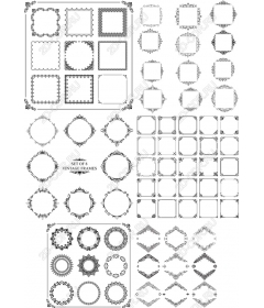 Набор винтажных рамок - 8 элегантных в и