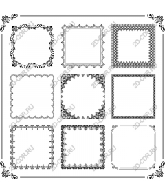  Elegant set of decorative frames