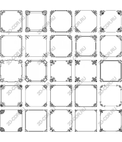  Collection of vintage frames-clipart - 36 unique