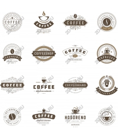 Набор логотипов Vintage Coffee