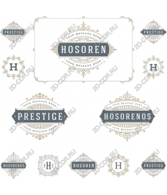  Collection of elegant logos Prestige &amp; Hosoren