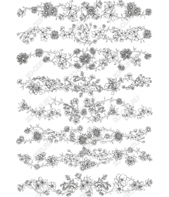 Цветочная элегантность: набор бордюров ручной работы