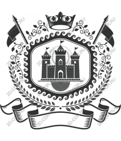Majestic emblem of the castle