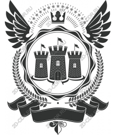 Majestic emblem of the castle