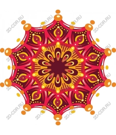  Bright floral mandala