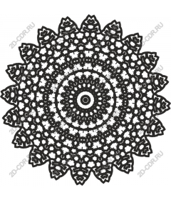 Intricate black and white mandala