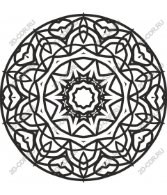 Exquisite black and white mandala