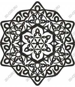 Stunning black mandala
