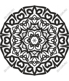  Complicated heart mandala