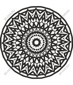  Black and white mandala