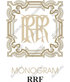  Elegant monogram RRF