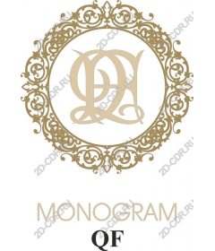  Elegant monogram QF