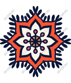  Bright floral mandala