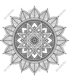 Mandala - Elegant black and white
