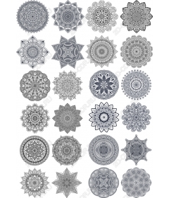Набор мандал - 24 замысловатые