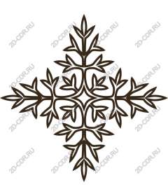 Symmetrical floral motif