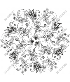  Elegant floral Paisley pattern