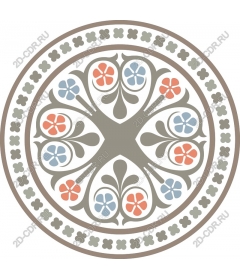  Elegant floral circular pattern