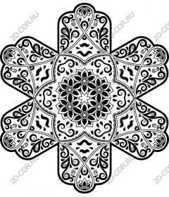  Black and white mandala