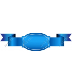  Elegant banner with blue ribbon