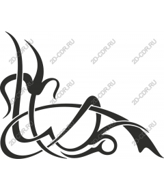  Black abstract line art