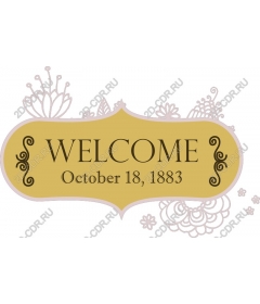 Vintage welcome sign