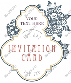  Elegant floral invitation card