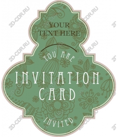 Elegant vintage invitation card