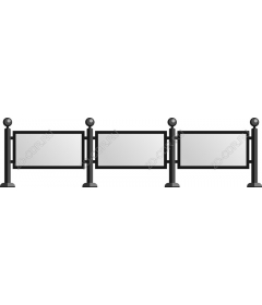  Elegant three pane fence