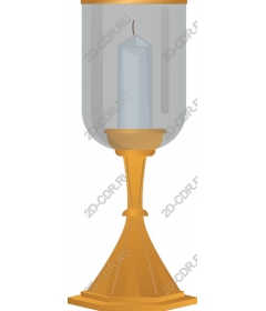  Elegant lantern with a candle