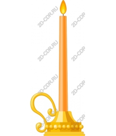  Elegant gold candle