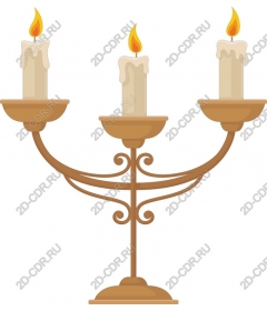  Elegant candle holder with three handles