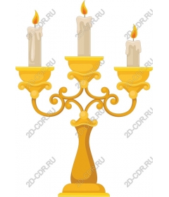  Elegant gold candle holder