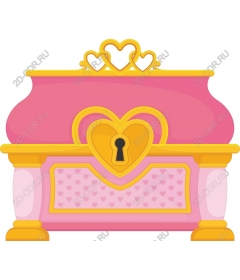The treasure chest in the shape of a heart