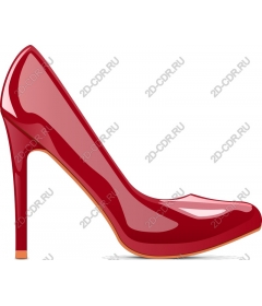  Elegant red shoes with high heels